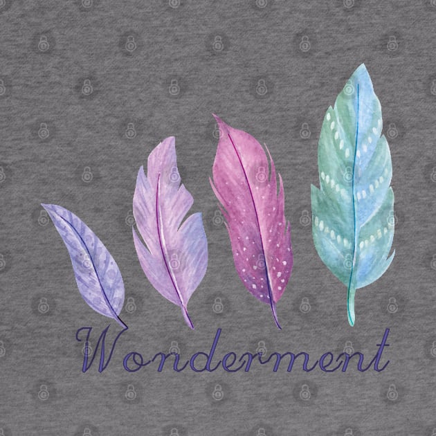 Wonderment Colored Feathers, inspirational meanings by TargetedInspire